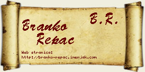 Branko Repac vizit kartica